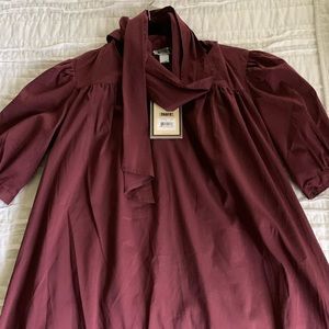 Sarah Jessica Parker Bitten blouse maroon